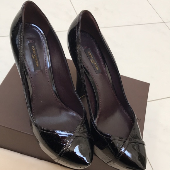 Louis Vuitton pumps size 38.5, maroon color - Picture 3 of 12